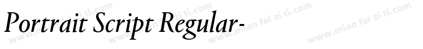 Portrait Script Regular字体转换